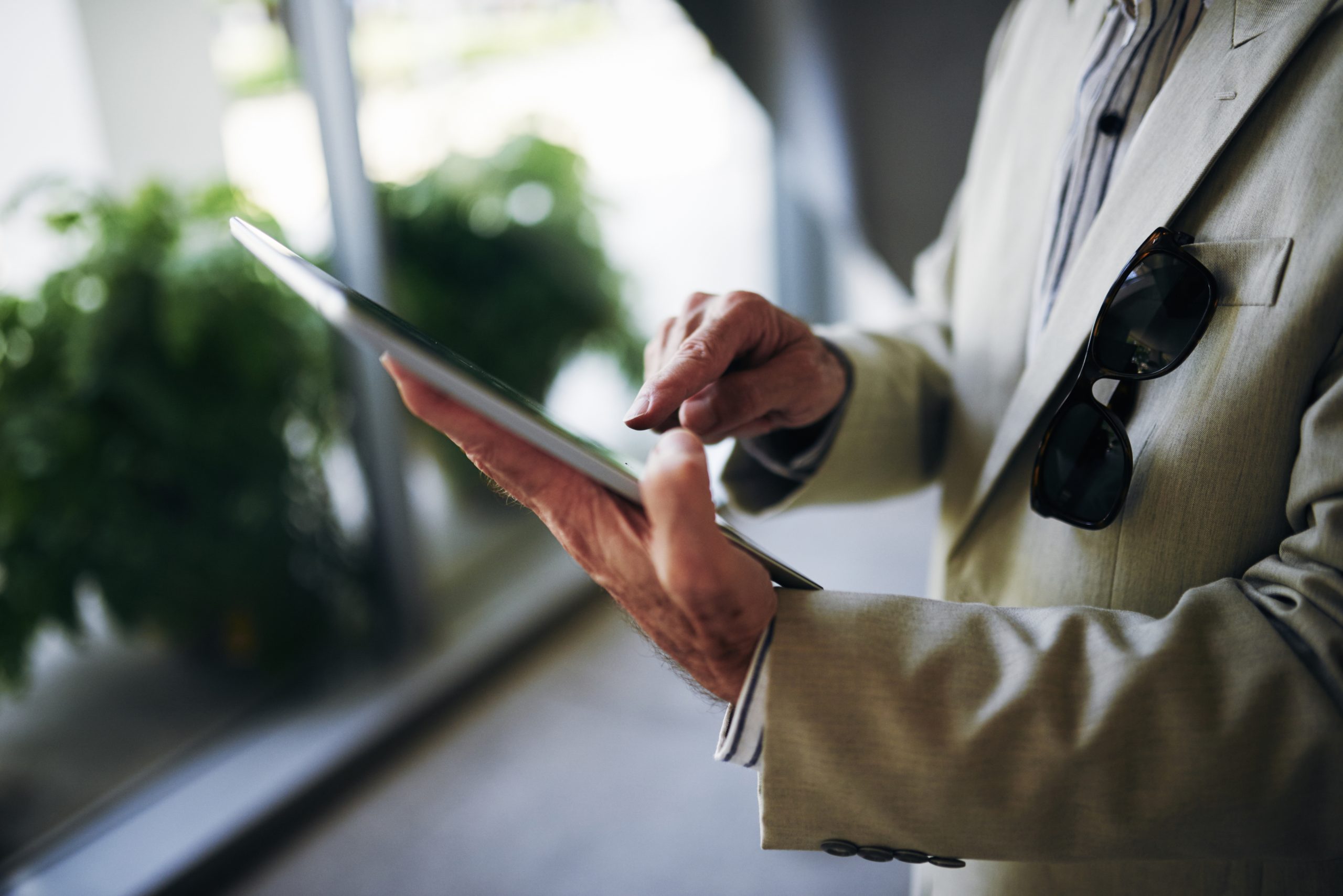 Executive search professional using digital recruitment technology