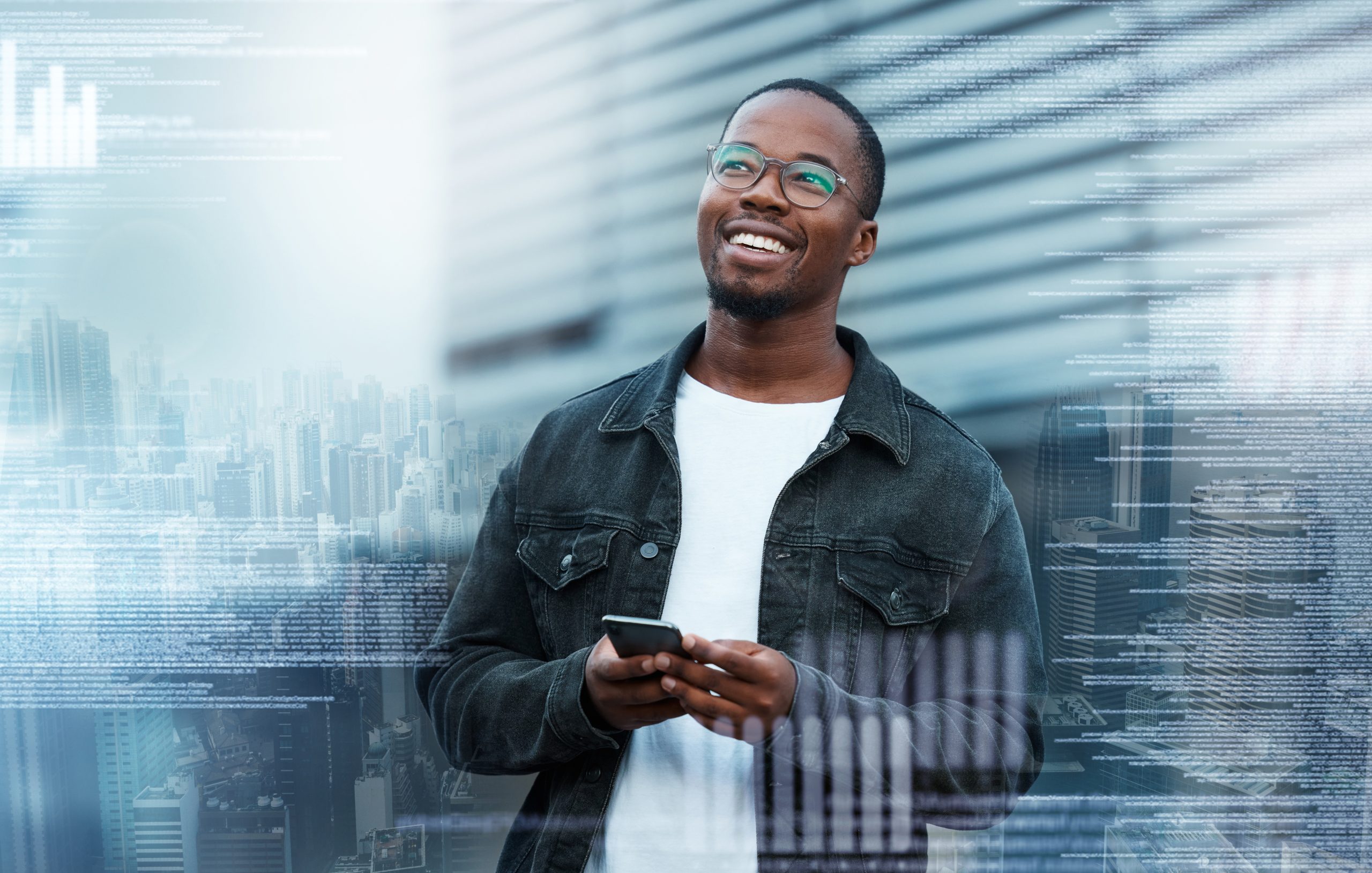 Digital infrastructure professional reviewing technology and market information